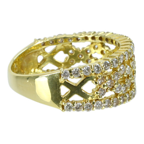 【中古】K18YG DIAMOND RING ダイヤモンドリング D1.00ct 4.3g #11