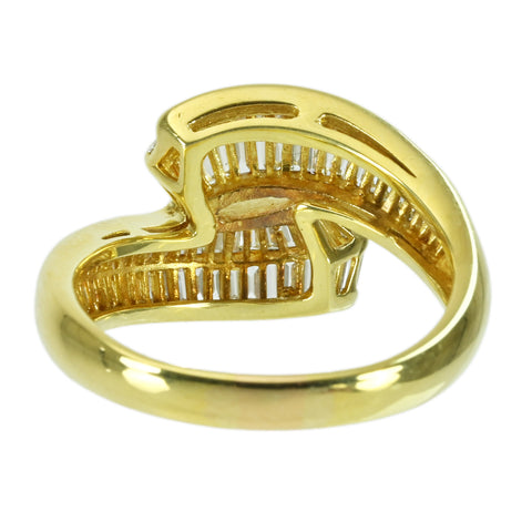 【中古】K18 DIAMONDダイヤモンドリング D1.02ct 6.3g #15.5