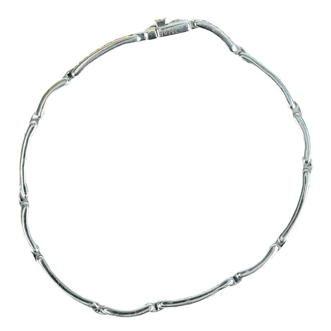 【中古】K18WG RUBYルビー・ダイヤモンドブレスレット R1.05ct D0.108ct 6.6g 17.5cm