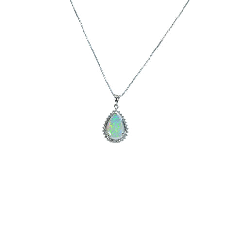 PT850/PT900 OPAL オパールペンダントネックレス OP0.98ct D0.22ct ソーティング 5.9g