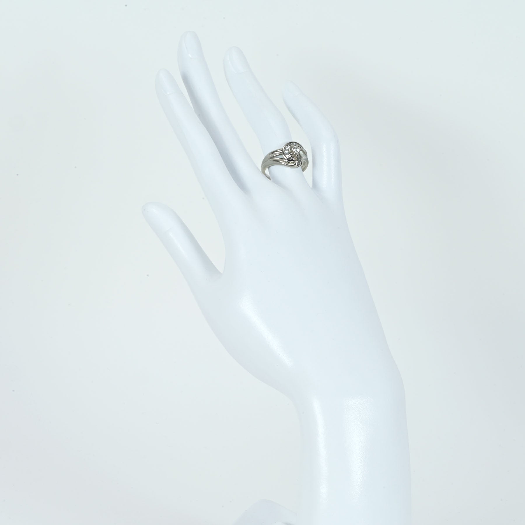 中古】PT900 DIAMONDダイヤモンドリング D0.25ct 5.4g #12.5 鑑別