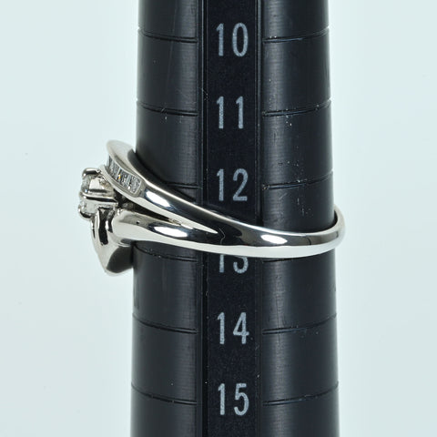 [Used] PT900 Diamond Ring, D0.25ct, 5.4g, #12.5, Certified 