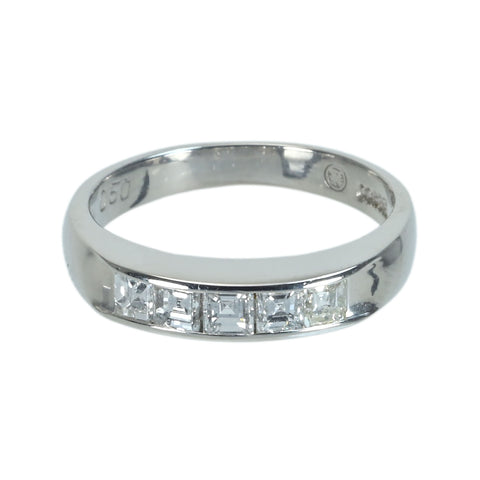 [Used] Mitsukoshi Department Store PT900 Diamond Ring D0.50ct 4.0g #8 