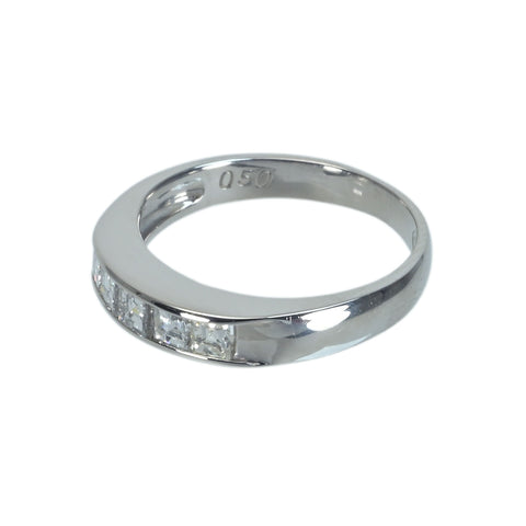 [Used] Mitsukoshi Department Store PT900 Diamond Ring D0.50ct 4.0g #8 