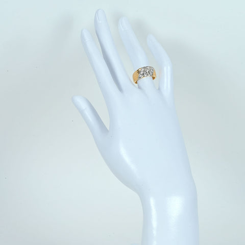 【中古】K18/PT900 DIAMOND ダイヤモンドリング D0.40ct 7.0g #11.5