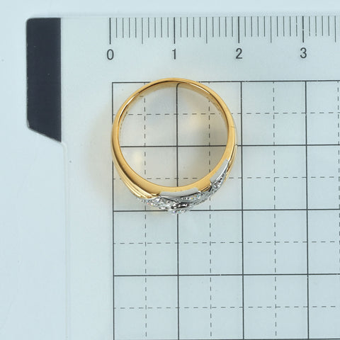 【中古】K18/PT900 DIAMOND ダイヤモンドリング D0.40ct 7.0g #11.5