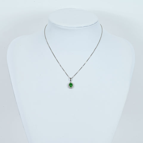 【中古】 PT850/PT900 JADEITEヒスイペンダントネックレス J0.96ct D0.23ct 5.7g