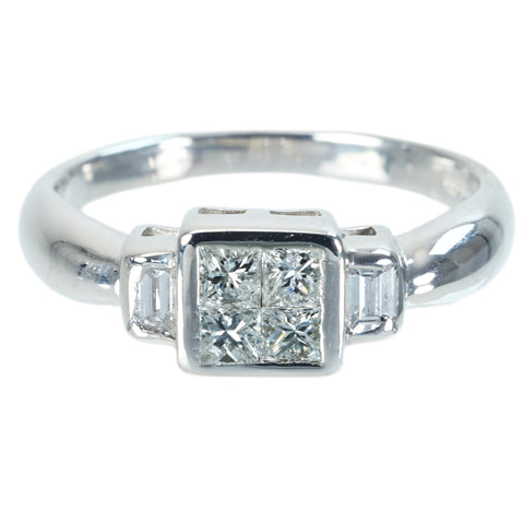 [Used] PT900 DIAMOND Ring D0.75ct 6.0g #15 