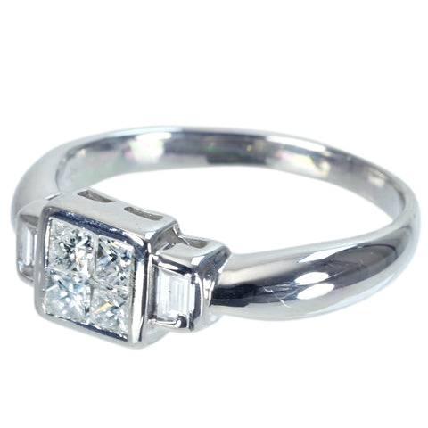 [Used] PT900 DIAMOND Ring D0.75ct 6.0g #15 