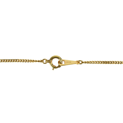 【中古】K18YG MABE PEARL NECKLACE マベパールペンダントネックレス 17.3mm D0.21ct 15.2g