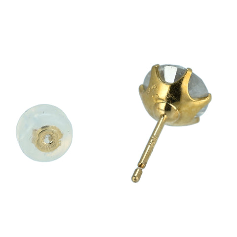 【中古】K18YG DIAMOND EARRINGS ダイヤモンドスタッドピアス 1.006ct/1.346ct 1.6g