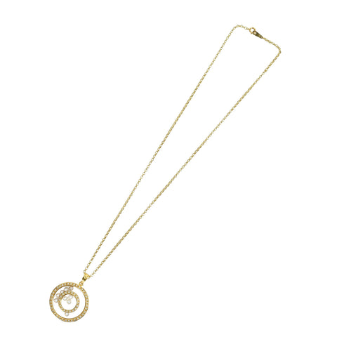 【中古】K18YG DIAMOND Necklace ムービングダイヤモンドペンダントネックレス D0.565ct 11.9g