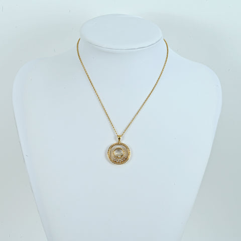 【中古】K18YG DIAMOND Necklace ムービングダイヤモンドペンダントネックレス D0.565ct 11.9g