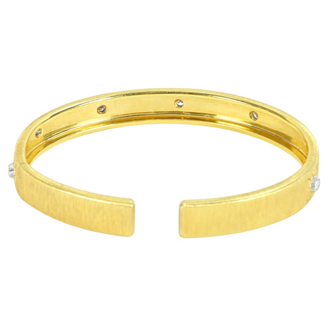 [Pre-owned] BUCCELLATI 18K Yellow Gold Diamond Bangle, 23g Diamond, One Price