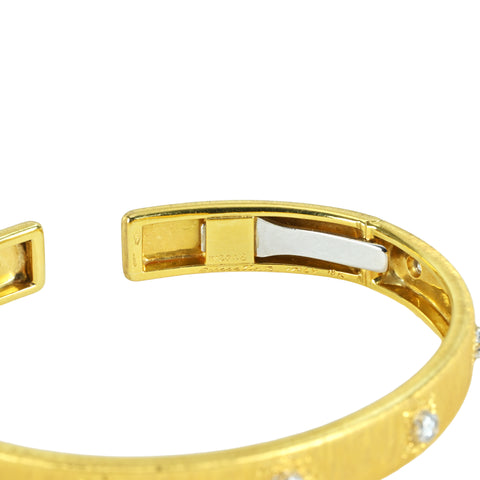 [Pre-owned] BUCCELLATI 18K Yellow Gold Diamond Bangle, 23g Diamond, One Price