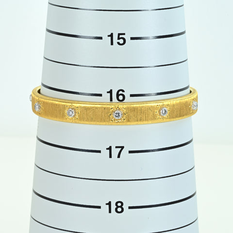 [Pre-owned] BUCCELLATI 18K Yellow Gold Diamond Bangle, 23g Diamond, One Price