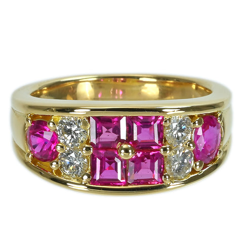 [Pre-owned] 18K Yellow Gold Ruby Ring, 1.44ct R, 0.35ct D, 8.4g, Certificate of Authenticity, #11 