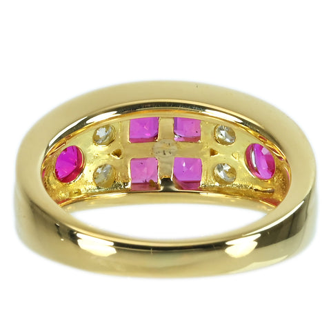 [Pre-owned] 18K Yellow Gold Ruby Ring, 1.44ct R, 0.35ct D, 8.4g, Certificate of Authenticity, #11 