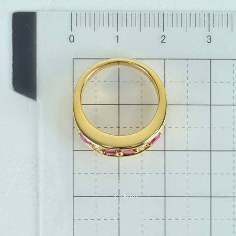 [Pre-owned] 18K Yellow Gold Ruby Ring, 1.44ct R, 0.35ct D, 8.4g, Certificate of Authenticity, #11 
