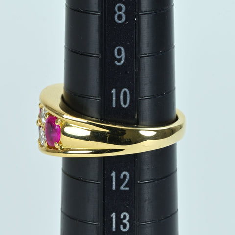 [Pre-owned] 18K Yellow Gold Ruby Ring, 1.44ct R, 0.35ct D, 8.4g, Certificate of Authenticity, #11 