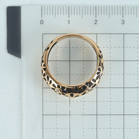 【中古】K18PG DIAMOND RINGダイヤモンドリング D0.05ct 6.4g #16.5