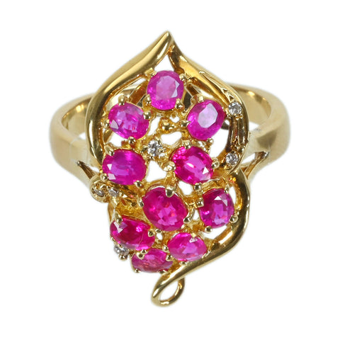 【中古】K18YG RUBY ルビーリング 7.6g #17