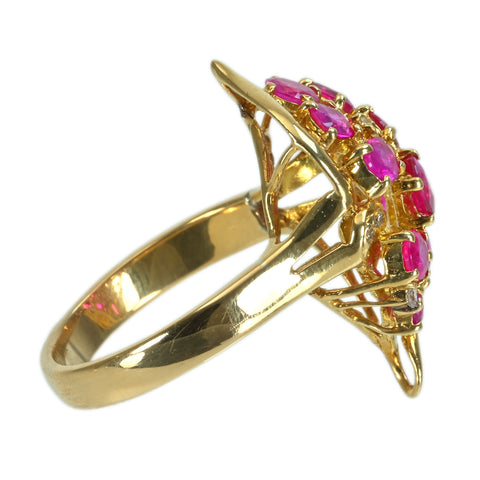 【中古】K18YG RUBY ルビーリング 7.6g #17