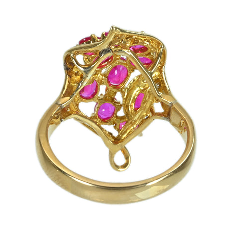 【中古】K18YG RUBY ルビーリング 7.6g #17