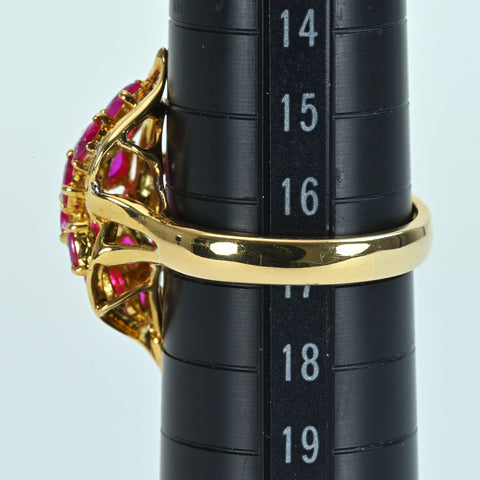 【中古】K18YG RUBY ルビーリング 7.6g #17