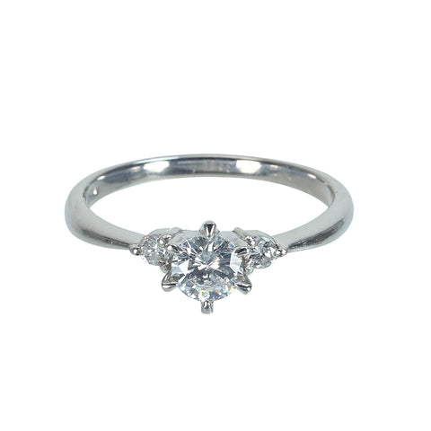 【中古】PT900 DIAMONDダイヤモンドリング 0.356ct D0.10 3g #11