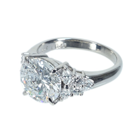 [Used] PT900 Diamond Ring 3.019ct D0.45ct 6.5g #9 