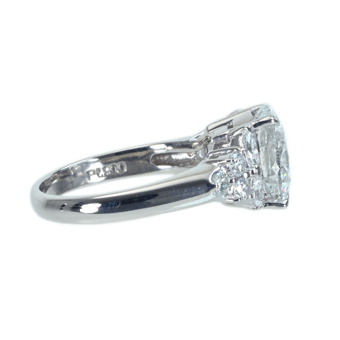 [Used] PT900 Diamond Ring 3.019ct D0.45ct 6.5g #9 