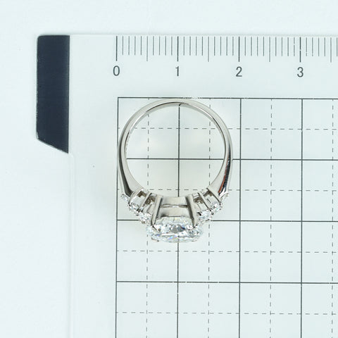 [Used] PT900 Diamond Ring 3.019ct D0.45ct 6.5g #9 