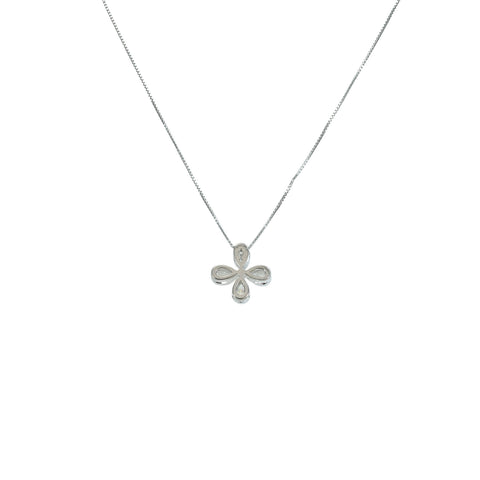 【中古】 K18/K18WG DIAMONDダイヤモンドペンダントネックレス Necklace D1.37ct 4.5g