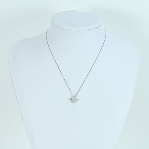 【中古】 K18/K18WG DIAMONDダイヤモンドペンダントネックレス Necklace D1.37ct 4.5g