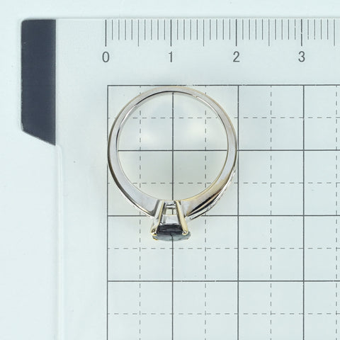 【中古】K18WG ALEXANDRITE インド産 アレキサンドライトリング A1.06ct D0.76ct GIA鑑別書 4.7g #11.5