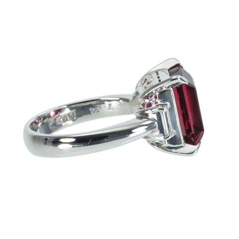 【中古】PT900 TOURMALINEトルマリンリング T7.24ct D0.22ct 10.1g #12