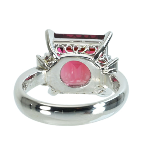 【中古】PT900 TOURMALINEトルマリンリング T7.24ct D0.22ct 10.1g #12
