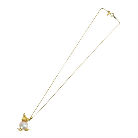 【中古】 K18YG MABE PEARL NECKLACE マベパールペンダントネックレス 5.7g 13.8mm NECKLACE