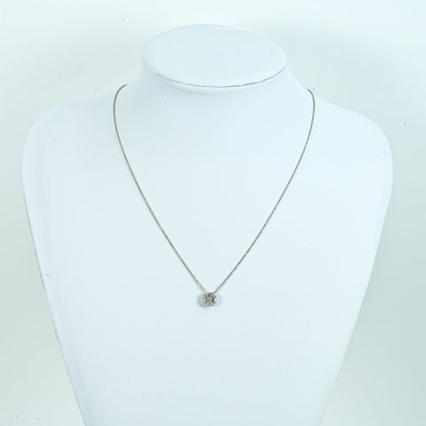 【中古】K18WG DIAMOND Necklace ダイヤモンドペンダントネックレス D0.50ct 3.4g