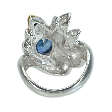 【中古】PT900 SAPPHIRE サファイアリング  S1.94ct D0.06ct 12.4g #11