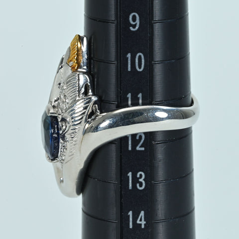 【中古】PT900 SAPPHIRE サファイアリング  S1.94ct D0.06ct 12.4g #11