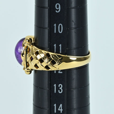 [Used] K18YG Amethyst Ring D0.04ct 5.0g #11.5 