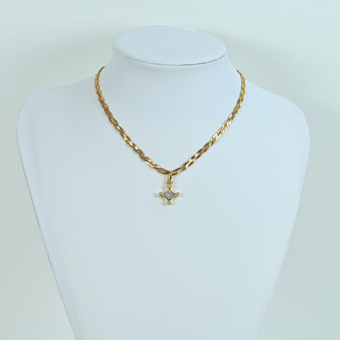 【中古】 K18YG DIAMOND ダイヤモンドペンダント Necklace ネックレス ウノアエレ 17.2g