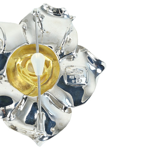 [Pre-owned] Shunichi Tamura K18/K18WG DIAMOND Diamond Pendant Brooch, D0.08ct, 19.9g 