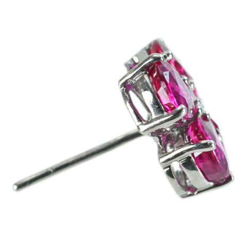 [Pre-owned] K18WG RUBY EARRINGS Ruby earrings R5.80ct D0.09ct 4.7g 