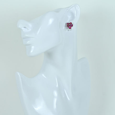 [Pre-owned] K18WG RUBY EARRINGS Ruby earrings R5.80ct D0.09ct 4.7g 