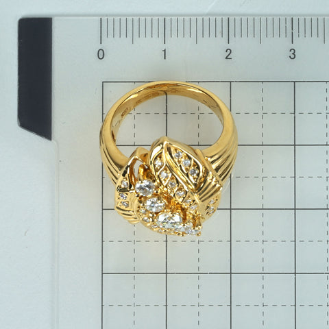 【中古】K18YG DIAMOND ダイヤモンドリング D0.97ct 11.0g #12.5