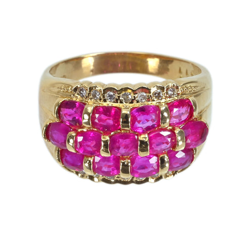 【中古】K18YG RUBYルビーリング R2.80ct D0.11ct NGL鑑別書 7.2g #15