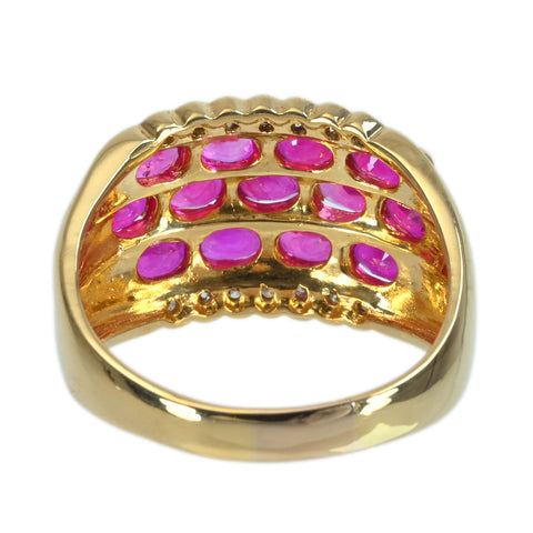 【中古】K18YG RUBYルビーリング R2.80ct D0.11ct NGL鑑別書 7.2g #15